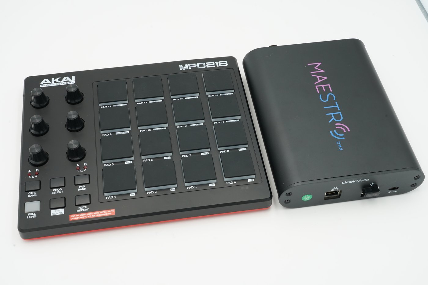 Maestro DMX + AKAI MPD218 Swift Eventverleih